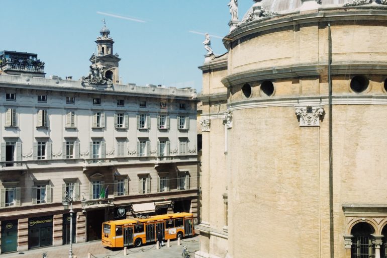 Piazzale della Steccata a Parma maggio 2018